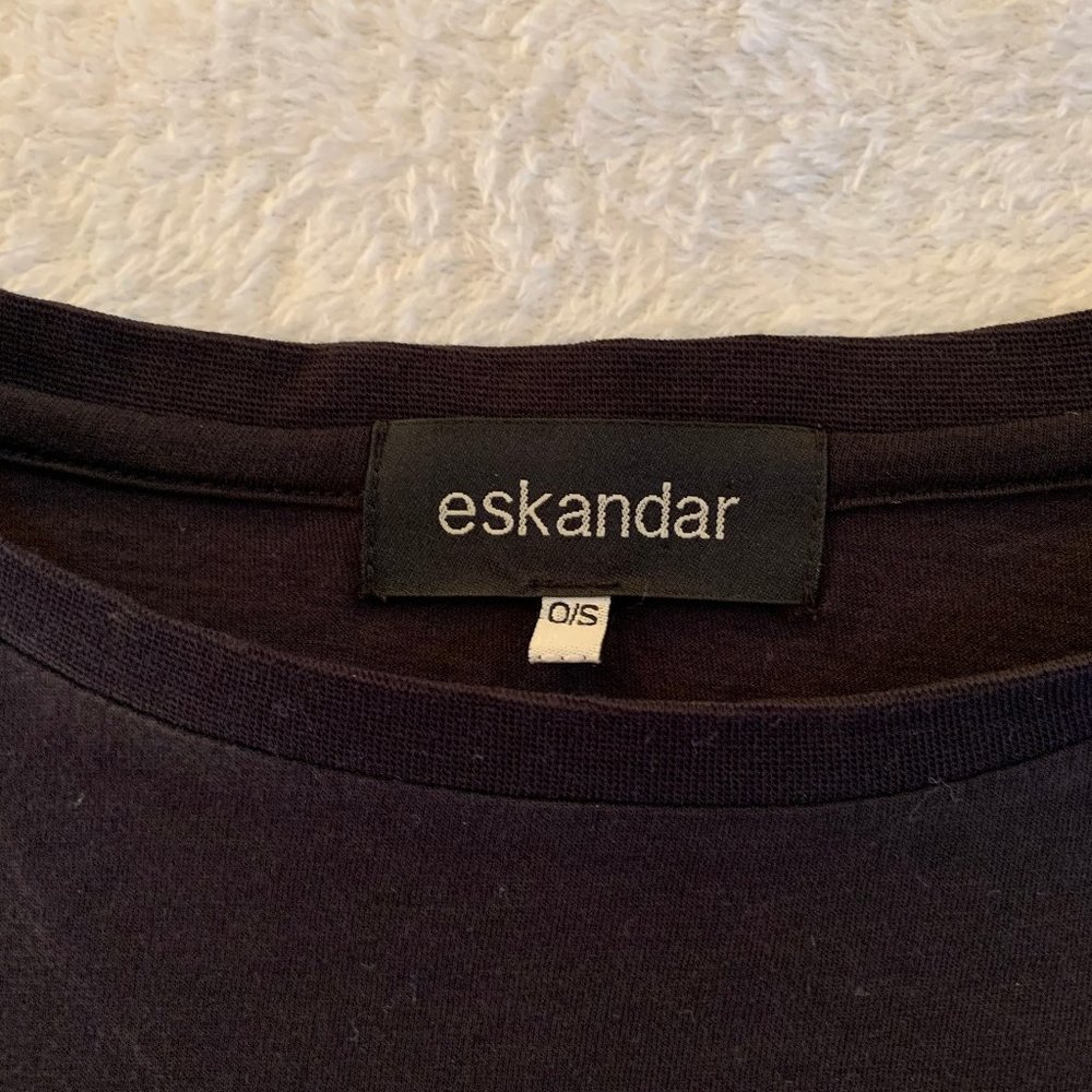 Eskandar light weight black 3/4 sleeve tunic top